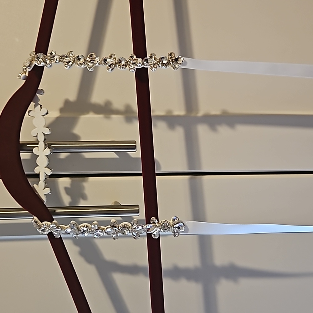 NWT Crystal belt with satin ties